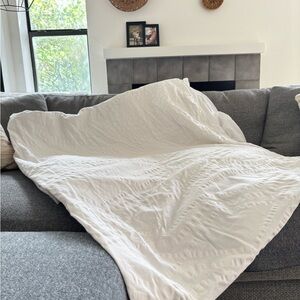 West Elm Cotton King - Cal King Duvet Minimalist Modern Down Blanket Cover